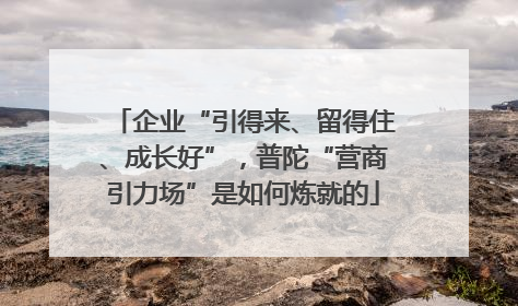 企业“引得来、留得住、成长好”，普陀“营商引力场”是如何炼就的