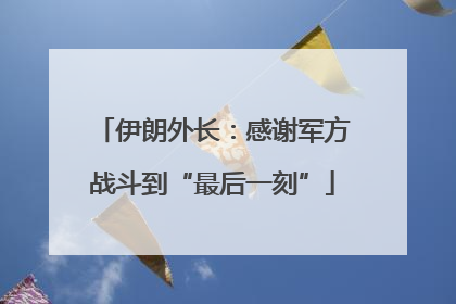 伊朗外长：感谢军方战斗到“最后一刻”