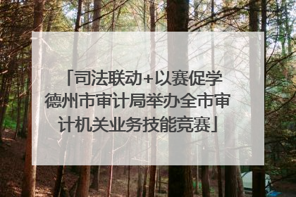 司法联动+以赛促学 德州市审计局举办全市审计机关业务技能竞赛