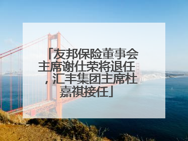 友邦保险董事会主席谢仕荣将退任，汇丰集团主席杜嘉祺接任
