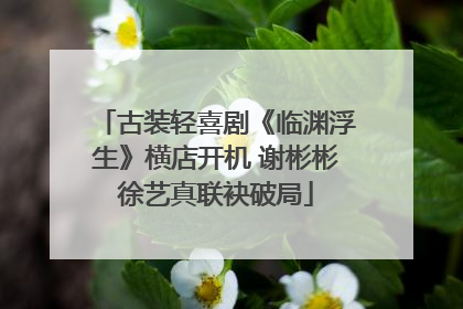 古装轻喜剧《临渊浮生》横店开机 谢彬彬徐艺真联袂破局