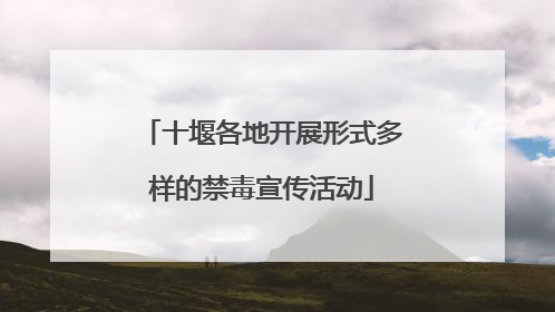 十堰各地开展形式多样的禁毒宣传活动