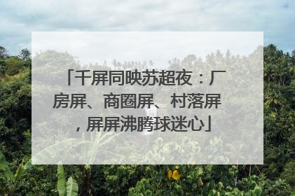 千屏同映苏超夜：厂房屏、商圈屏、村落屏，屏屏沸腾球迷心