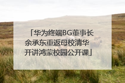 华为终端BG董事长余承东重返母校清华 开讲鸿蒙校园公开课