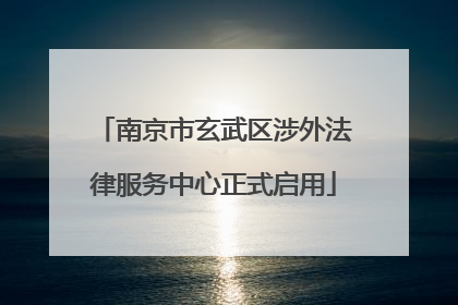 南京市玄武区涉外法律服务中心正式启用