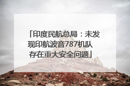 印度民航总局：未发现印航波音787机队存在重大安全问题