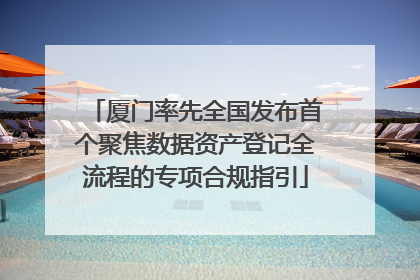 厦门率先全国发布首个聚焦数据资产登记全流程的专项合规指引