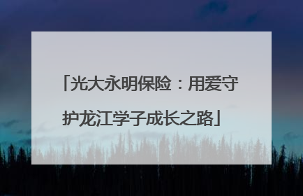光大永明保险：用爱守护龙江学子成长之路