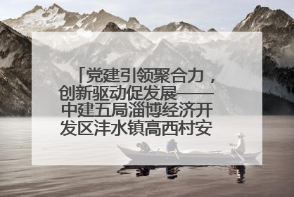 党建引领聚合力，创新驱动促发展——中建五局淄博经济开发区沣水镇高西村安置项目建设纪实