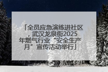 全员应急演练进社区，武汉龙泉街2025年燃气行业“安全生产月”宣传活动举行