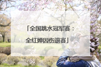 全国跳水冠军赛：全红婵因伤退赛