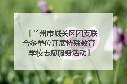 兰州市城关区团委联合多单位开展特殊教育学校志愿服务活动
