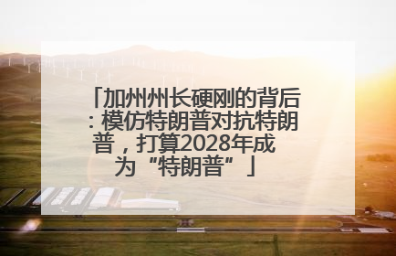加州州长硬刚的背后：模仿特朗普对抗特朗普，打算2028年成为“特朗普”
