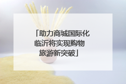 助力商城国际化 临沂将实现购物旅游新突破