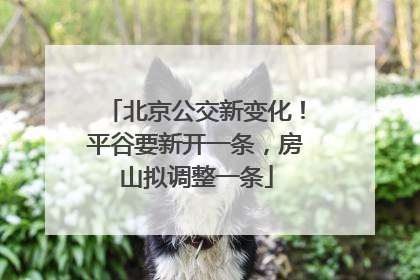 北京公交新变化！平谷要新开一条，房山拟调整一条