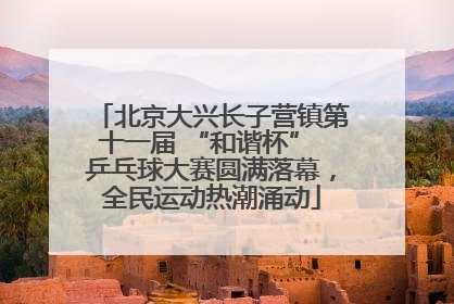 北京大兴长子营镇第十一届 “和谐杯” 乒乓球大赛圆满落幕，全民运动热潮涌动