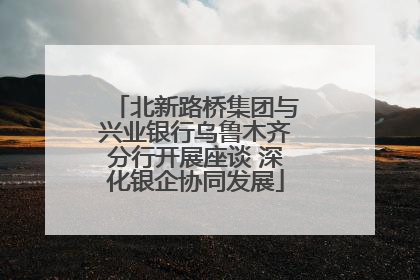北新路桥集团与兴业银行乌鲁木齐分行开展座谈 深化银企协同发展