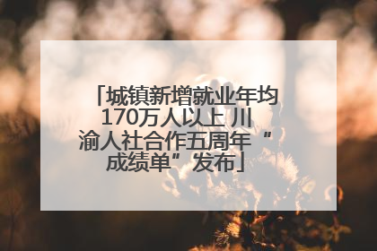 城镇新增就业年均170万人以上 川渝人社合作五周年“成绩单”发布