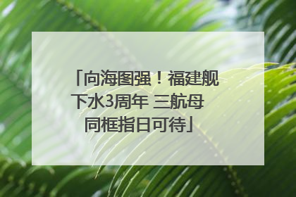 向海图强！福建舰下水3周年 三航母同框指日可待