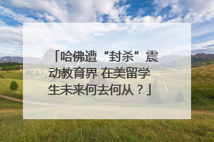 哈佛遭“封杀”震动教育界 在美留学生未来何去何从？