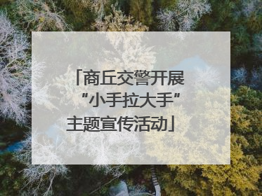商丘交警开展“小手拉大手”主题宣传活动