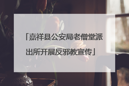 嘉祥县公安局老僧堂派出所开展反邪教宣传