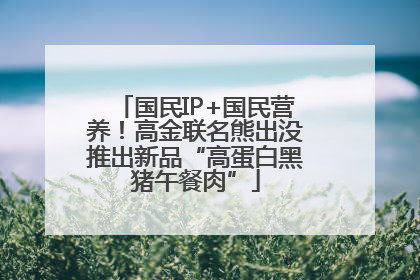 国民IP+国民营养！高金联名熊出没推出新品“高蛋白黑猪午餐肉”
