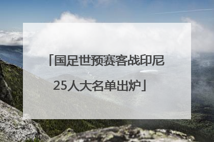 国足世预赛客战印尼25人大名单出炉
