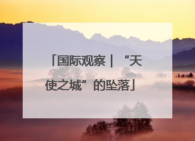 国际观察｜“天使之城”的坠落