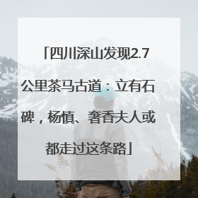 四川深山发现2.7公里茶马古道：立有石碑，杨慎、奢香夫人或都走过这条路
