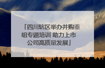 四川辖区举办并购重组专题培训 助力上市公司高质量发展