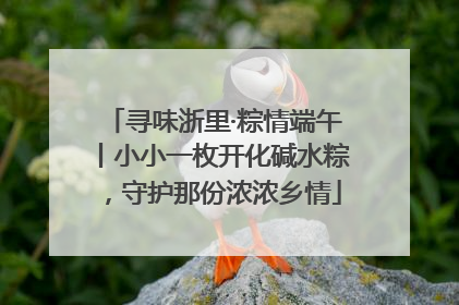 寻味浙里·粽情端午丨小小一枚开化碱水粽，守护那份浓浓乡情