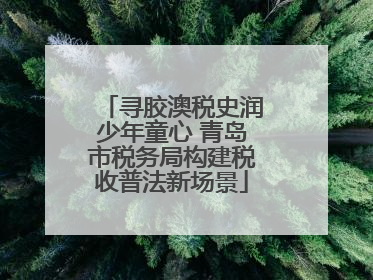 寻胶澳税史润少年童心 青岛市税务局构建税收普法新场景