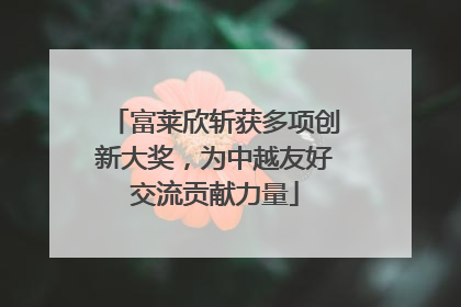 富莱欣斩获多项创新大奖，为中越友好交流贡献力量