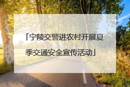 宁陵交警进农村开展夏季交通安全宣传活动
