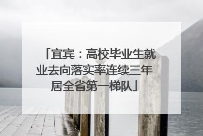 宜宾：高校毕业生就业去向落实率连续三年居全省第一梯队