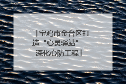 宝鸡市金台区打造“心灵驿站” 深化心防工程