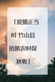 夏播正当时 竹山县抢抓农时保秋收