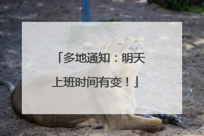 多地通知：明天上班时间有变！