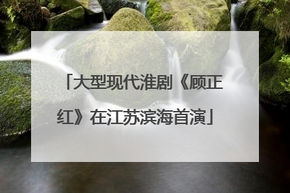 大型现代淮剧《顾正红》在江苏滨海首演