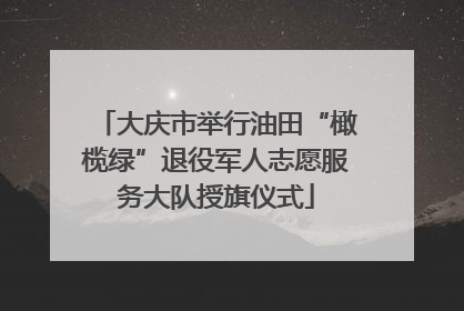 大庆市举行油田“橄榄绿”退役军人志愿服务大队授旗仪式