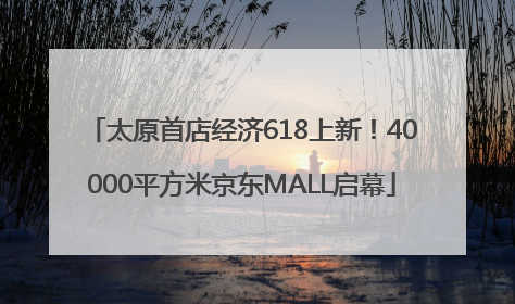 太原首店经济618上新！40000平方米京东MALL启幕