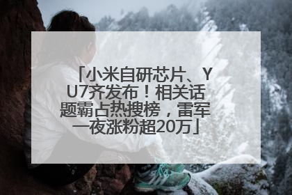 小米自研芯片、YU7齐发布！相关话题霸占热搜榜，雷军一夜涨粉超20万