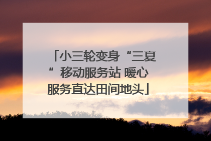 小三轮变身“三夏”移动服务站 暖心服务直达田间地头