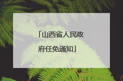 山西省人民政府任免通知
