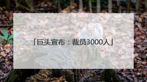 巨头宣布：裁员3000人