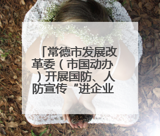 常德市发展改革委（市国动办）开展国防、人防宣传“进企业”活动