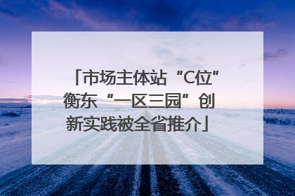 市场主体站“C位” 衡东“一区三园”创新实践被全省推介
