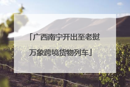 广西南宁开出至老挝万象跨境货物列车