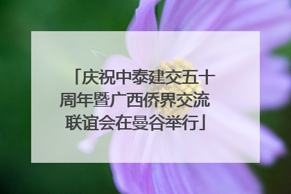 庆祝中泰建交五十周年暨广西侨界交流联谊会在曼谷举行